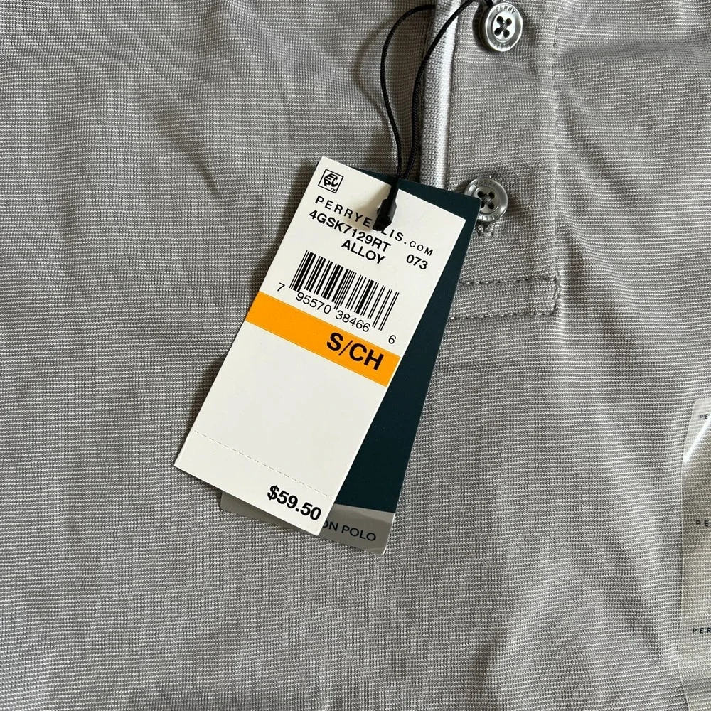Perry Ellis ICON POLO in Alloy Size Small NWT - Picture 8 of 9